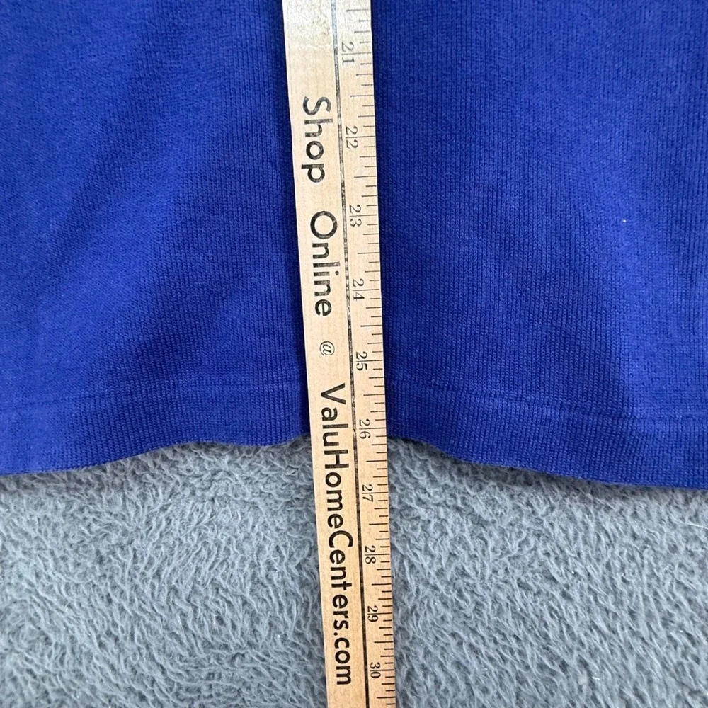 Polo Ralph Lauren Quarter Zip Pullover Mens L Blue‎ Ribbed Cotton Sweater